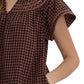 Walk This Way Brown Gingham Dress