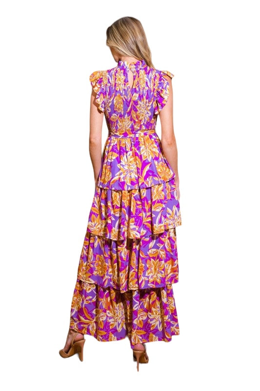 Whispering Serenade Purple Midi Dress