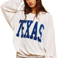 White: She Likes Texas Sweater