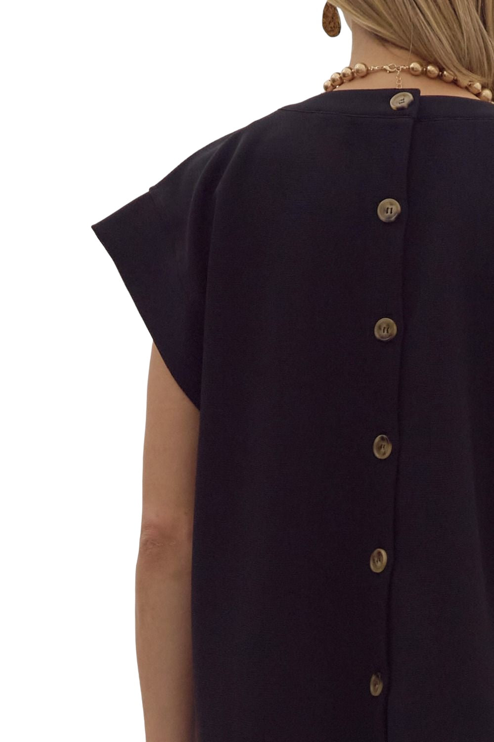 This Clever Button Down Black Top