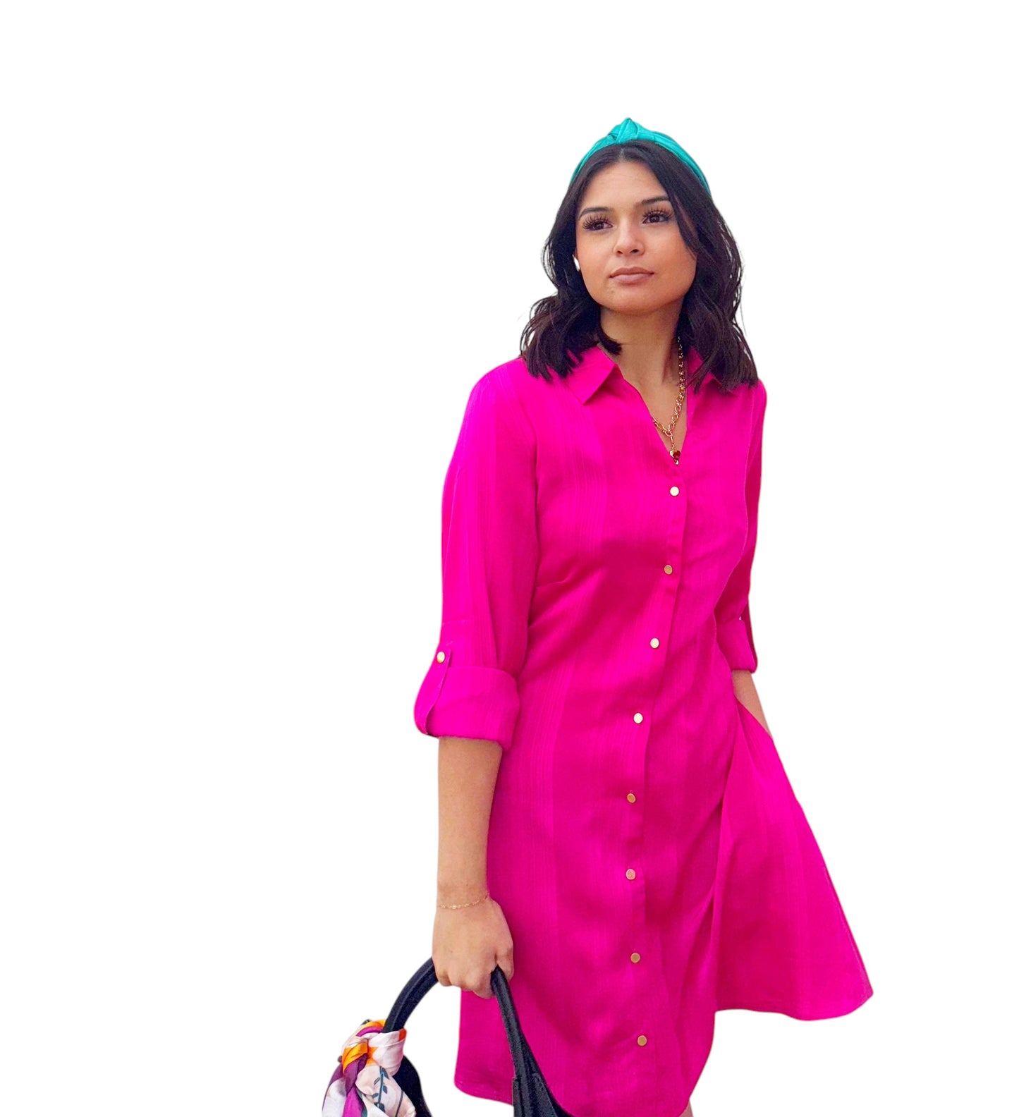 Endless Love Magenta Shirt Dress