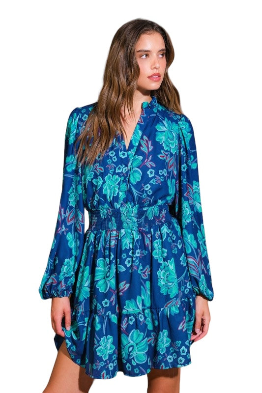 Daydreams Of Blue Floral Dress