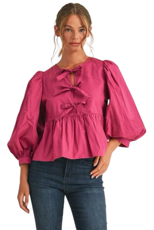 Springtime Splendor Magenta Top