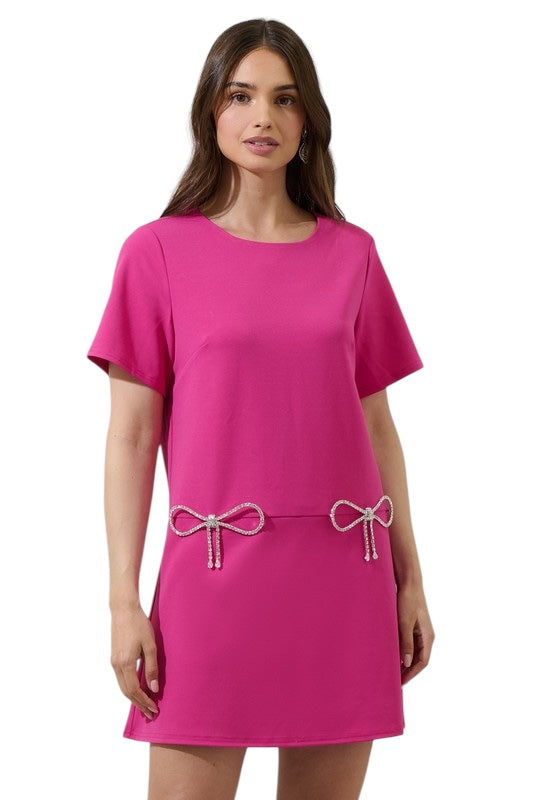 Simple Times Fuchsia Dress