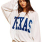 White: She Likes Texas Sweater