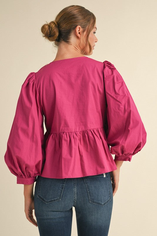 Springtime Splendor Magenta Top