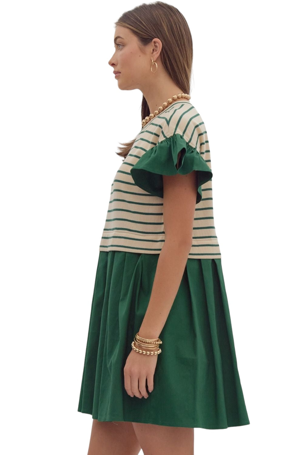 Tranquil Strides Hunter Stripe Dress