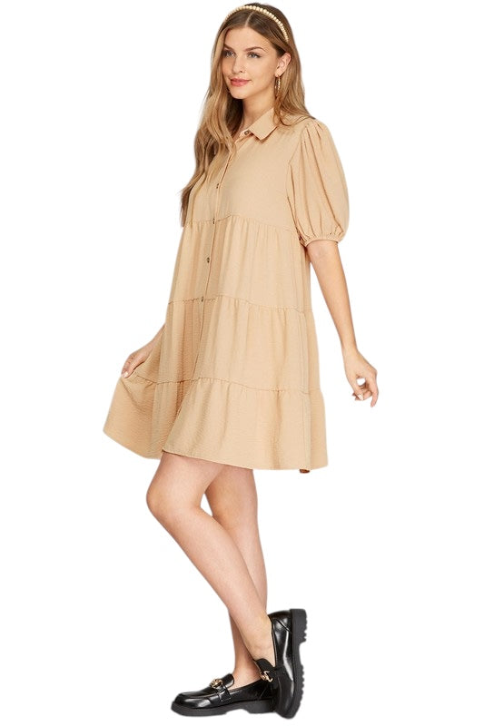 Perfect For the Occasion Taupe Dress