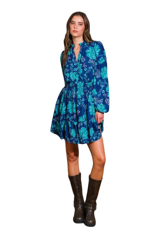 Daydreams Of Blue Floral Dress