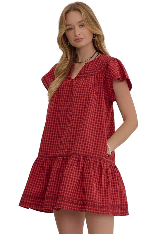 Walk This Way Gingham Dress