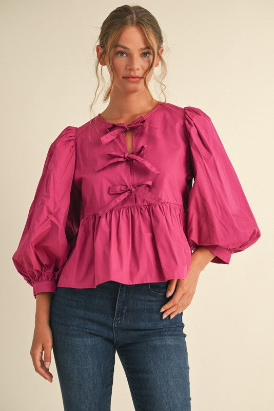 Springtime Splendor Magenta Top