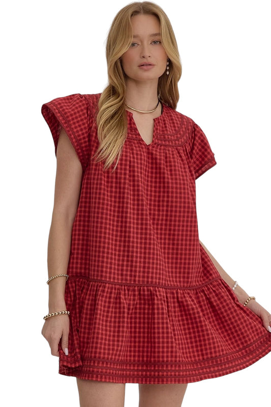 Walk This Way Gingham Dress