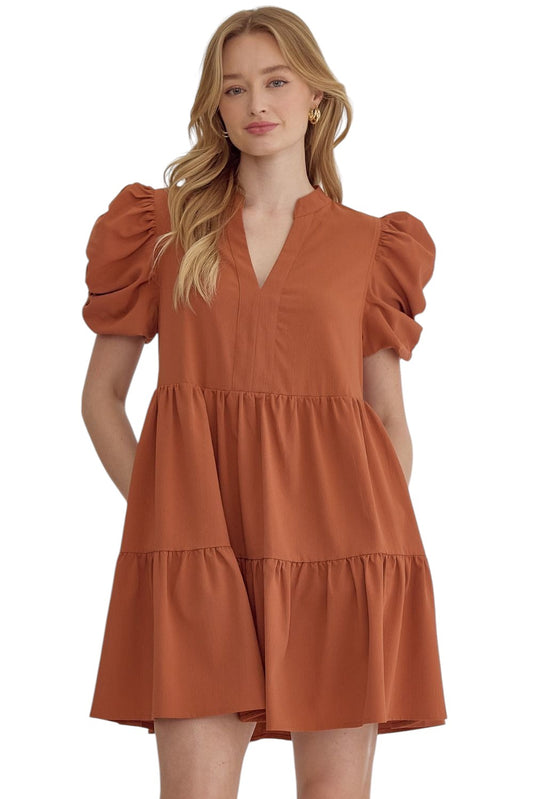 Wondering Mind Rust Dress