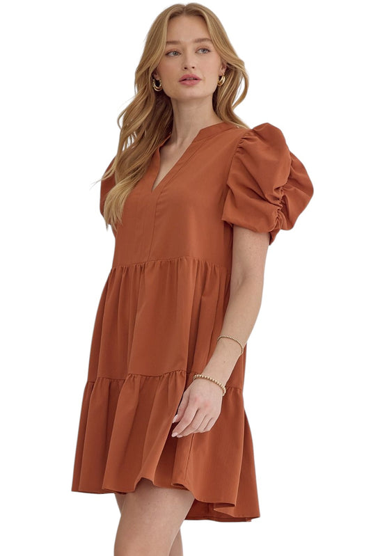 Wondering Mind Rust Dress